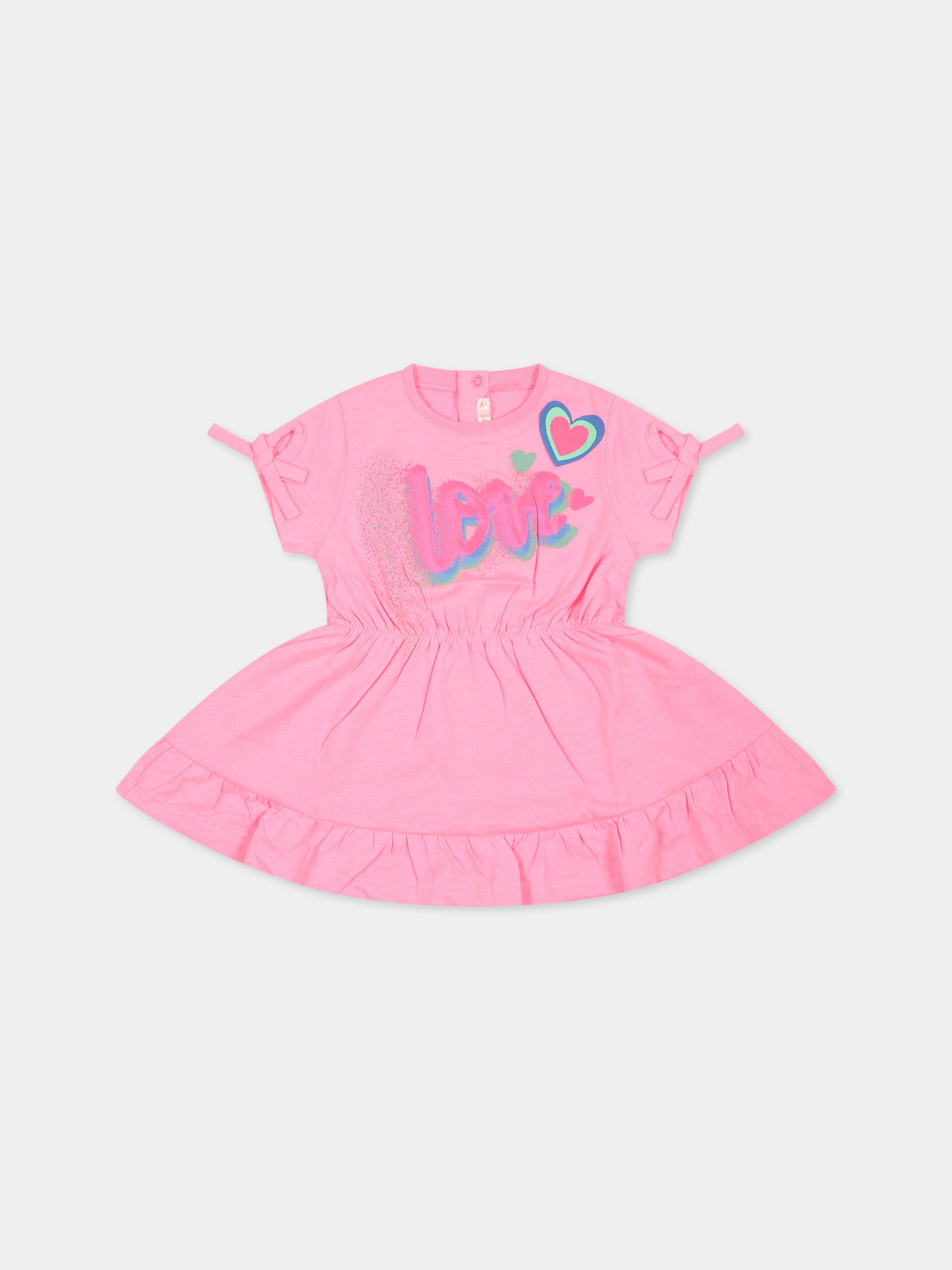 Vestito rosa per neonata con cuori,Billieblush,U02351 462