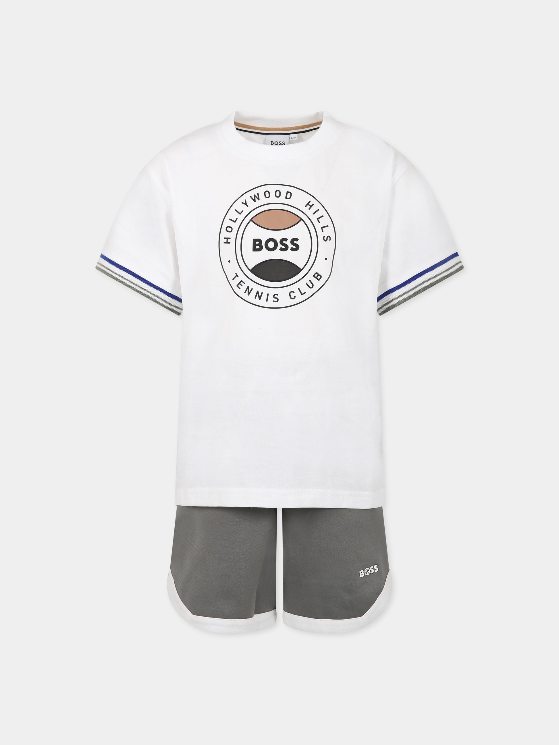 Completo multicolor per bambino con logo,Boss,J28114 N56