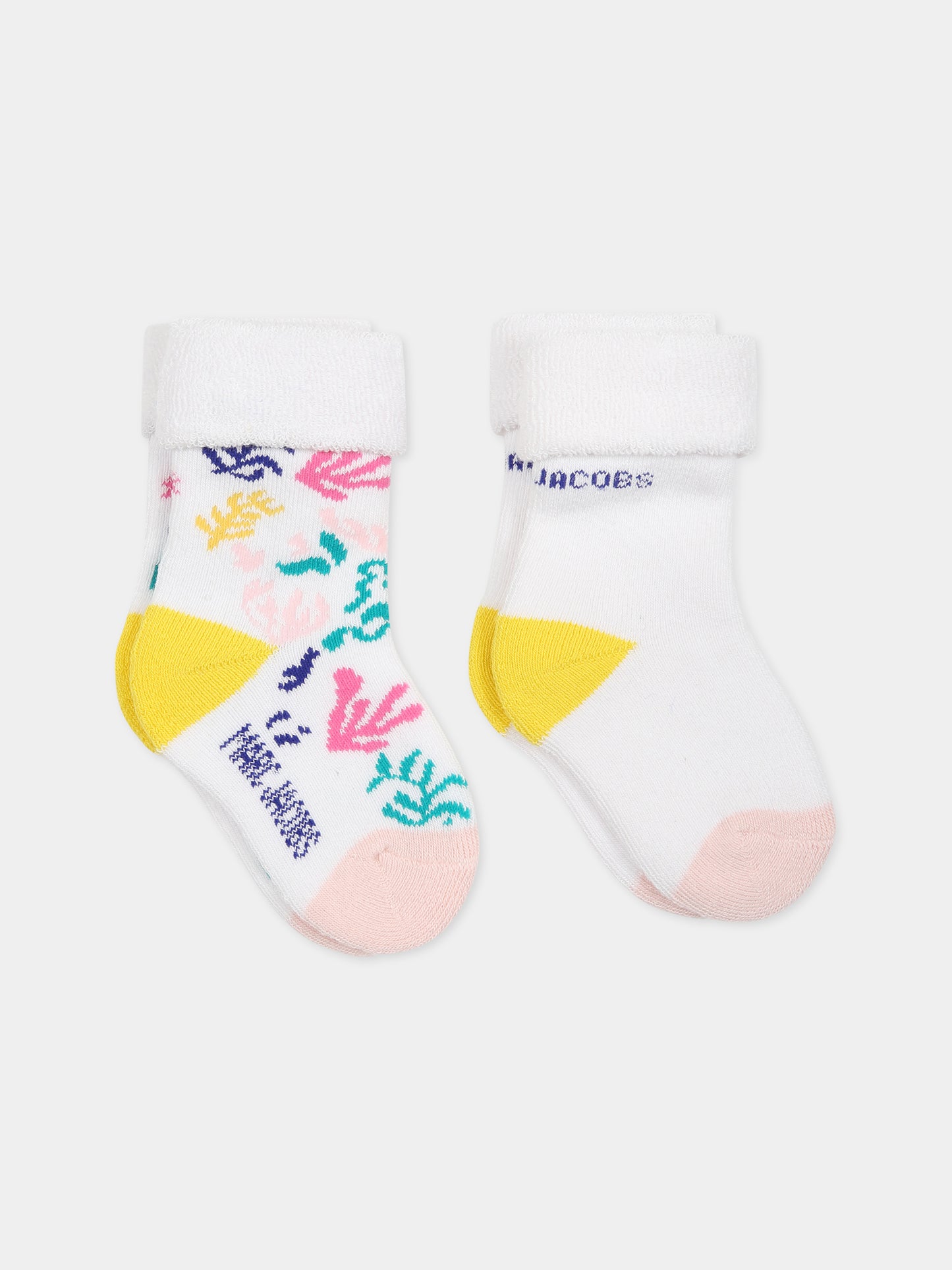 Set bianco per neonata con logo,Little Marc Jacobs,W90064 475