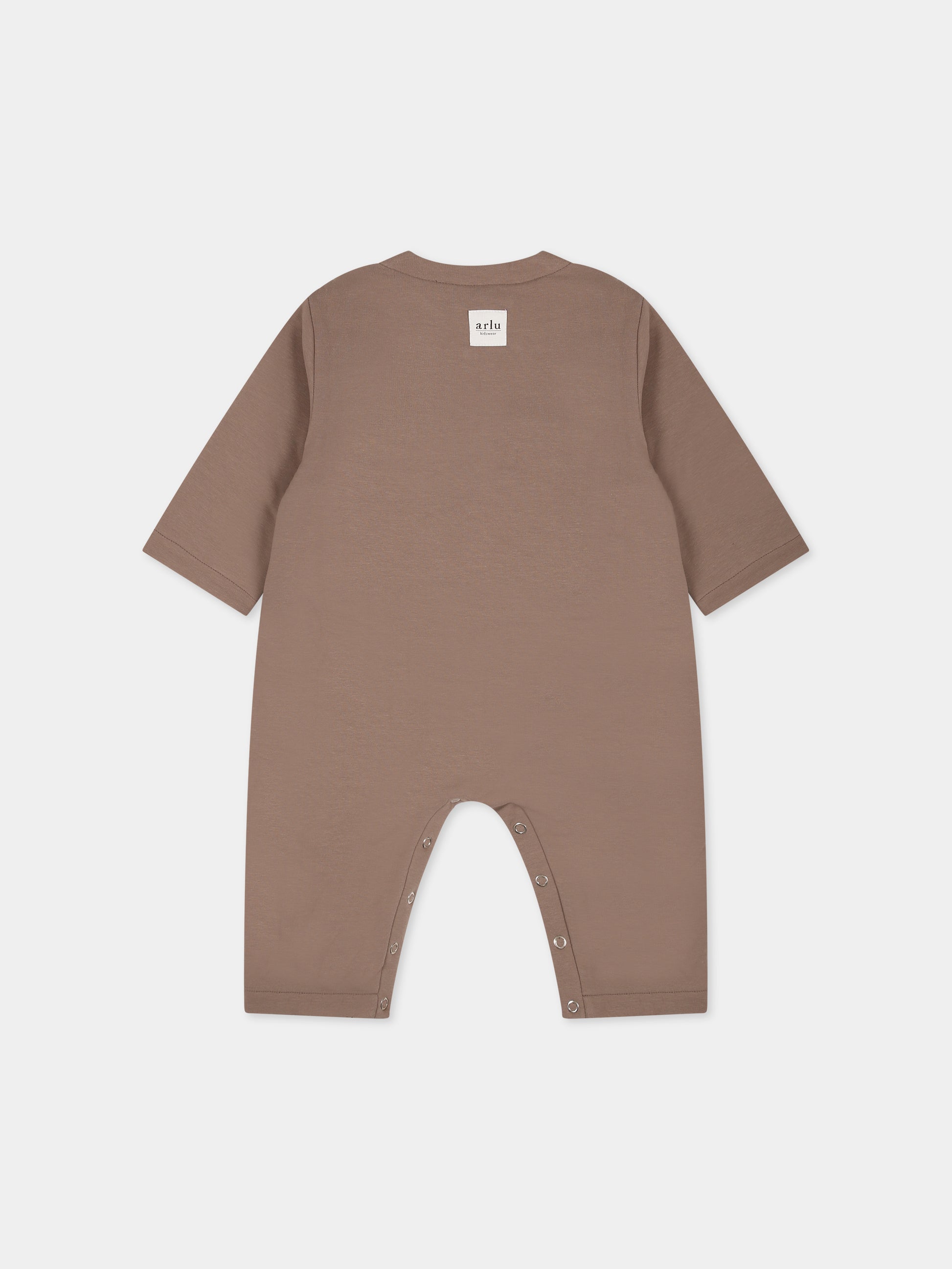 Tutina beige per neonati con logo,Arlu Kidswear,TUTONE BOUBLE