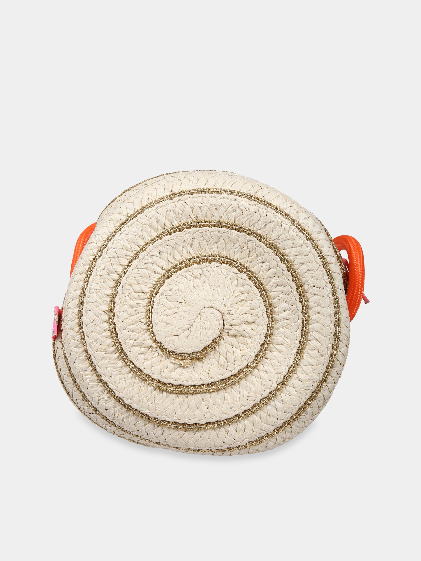 Borsa beige per bambina con palme e logo,Billieblush,U10533 430