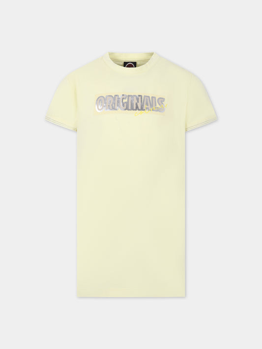 Vestito giallo per bambina con logo,Colmar Originals Kids,3541 1WT 549