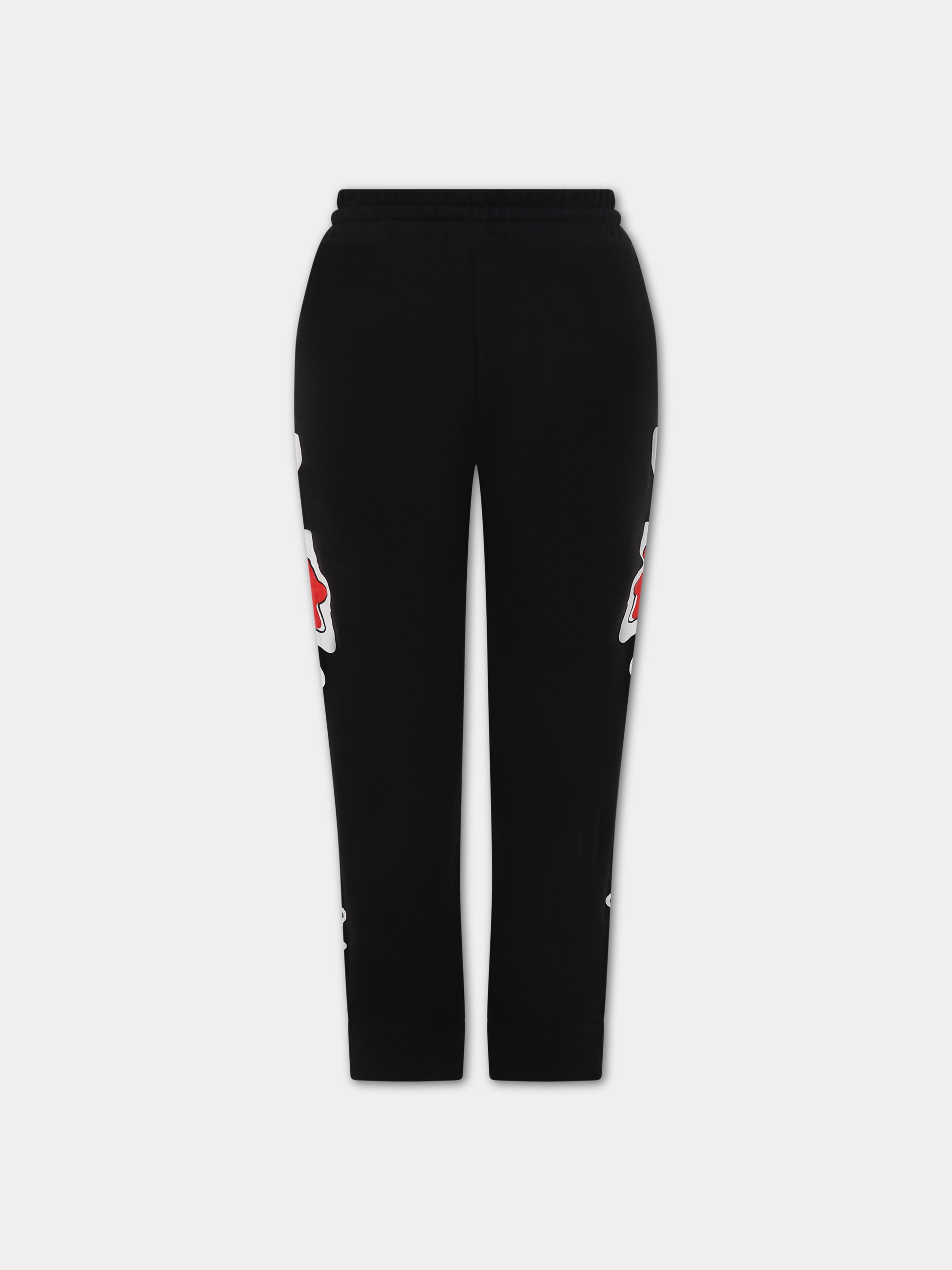 Pantaloni neri per bambina con stelle,Stella Mccartney Kids,8R6B90 Z0447 930