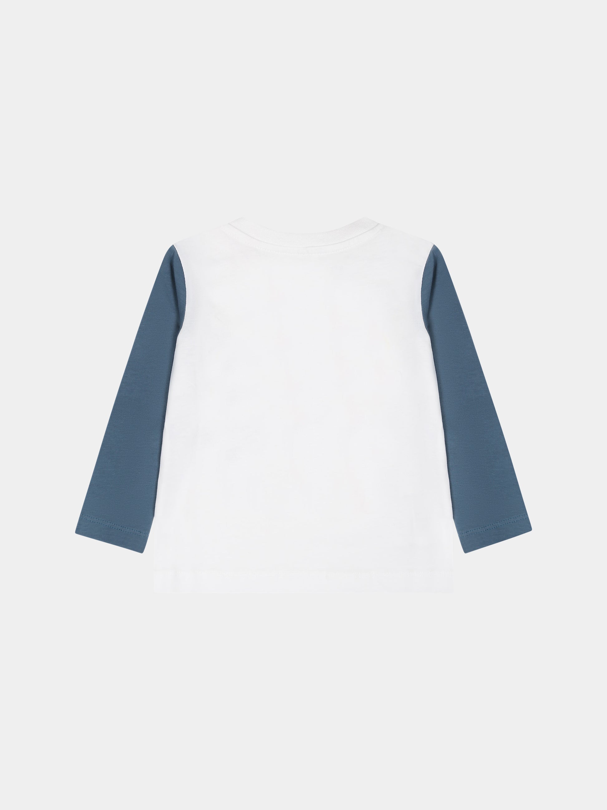 T-shirt bianca per neonati con stampa funghi,Stella Mccartney Kids,8R8570 Z0434 100