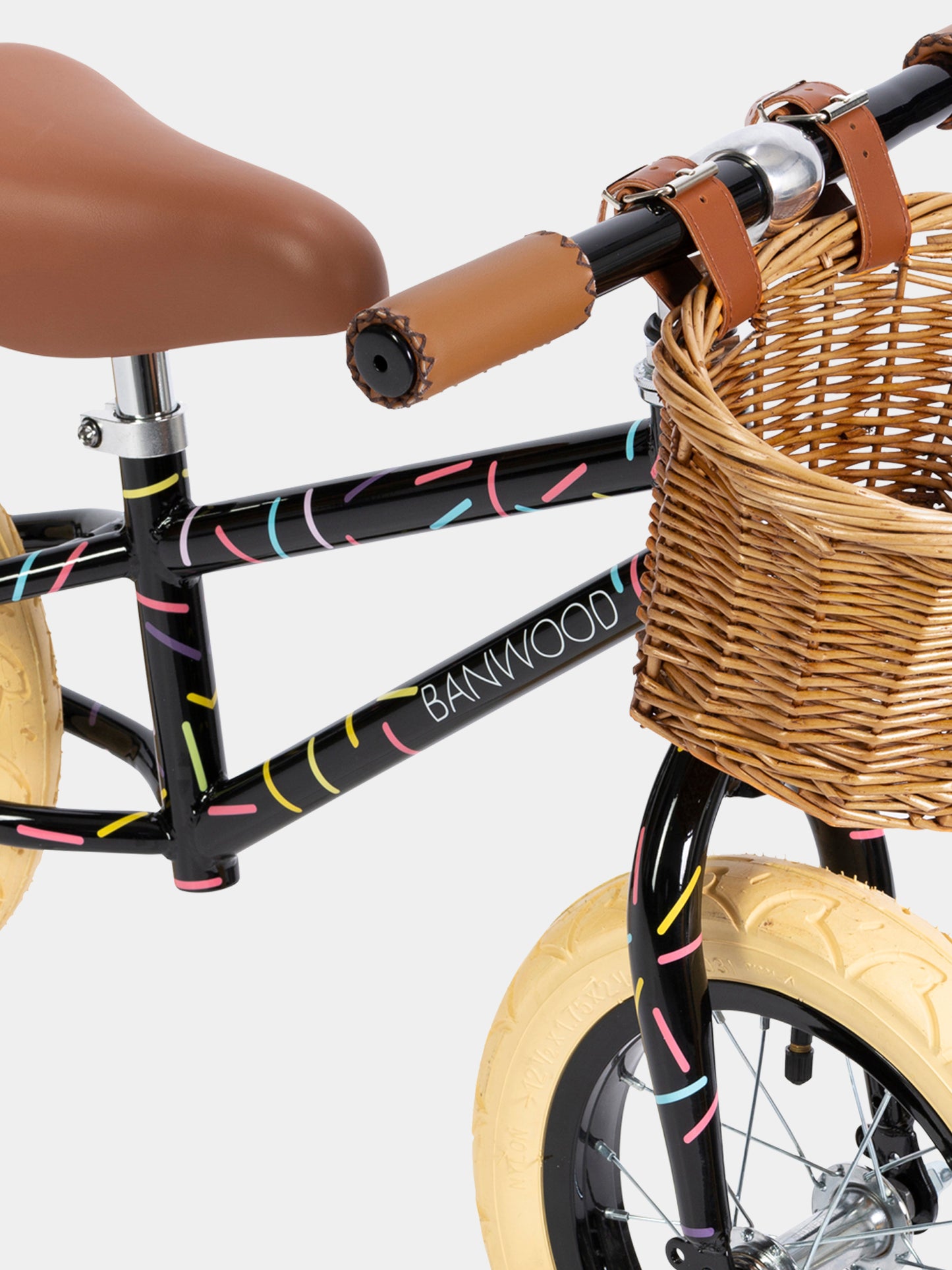 Bicicletta nera per bambini con logo,Banwood,BW F1 MAREST ALLEGRA BLACK