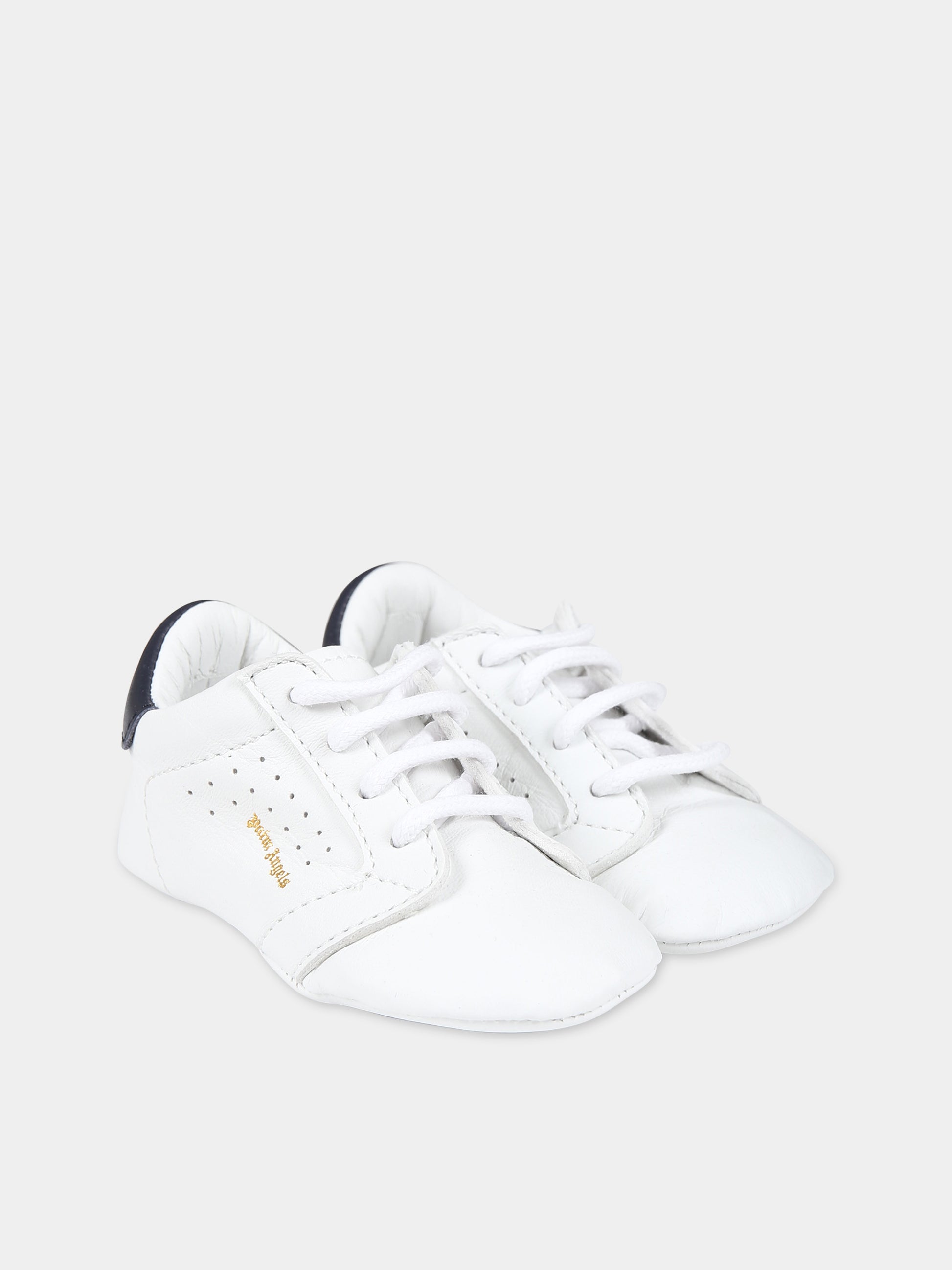 Sneakers bianche per neonato con logo,Palm Angels,PBIX001F23LEA0010146