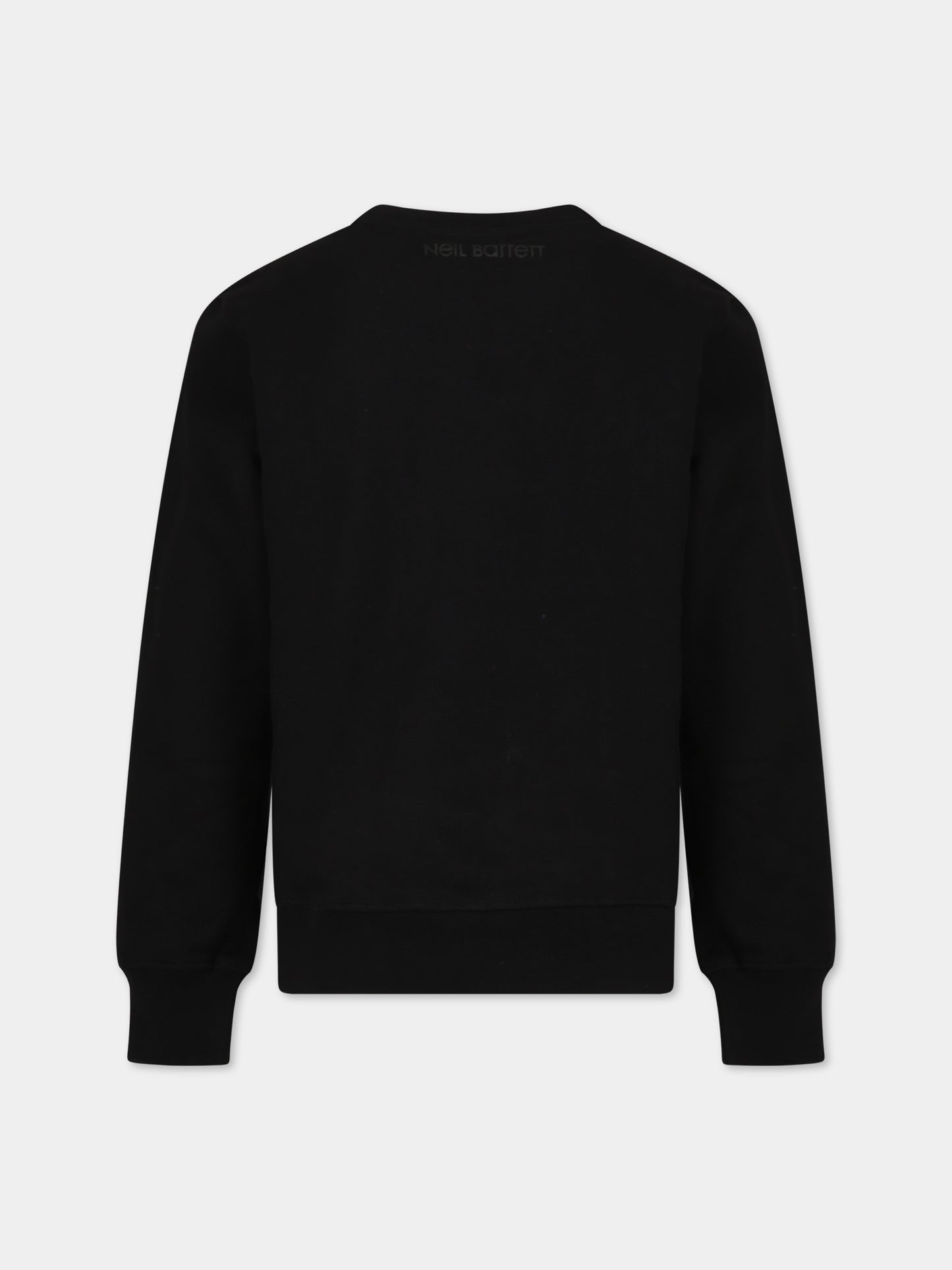 Felpa nera per bambino con iconcihe saette,Neil Barrett Kids,033622 110/10