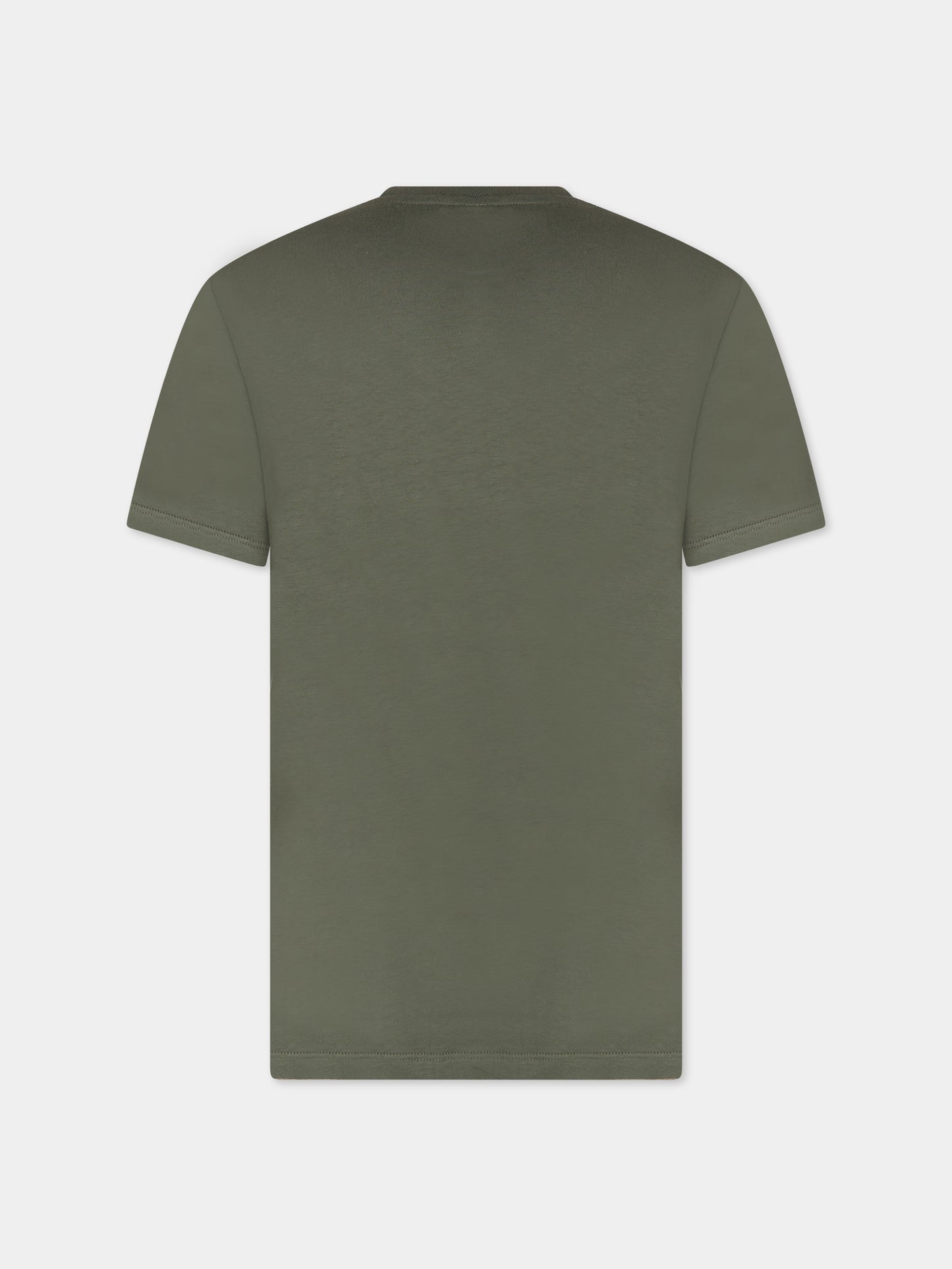 T-shirt verde per bambino con iconica saetta,Neil Barrett Kids,033634 082