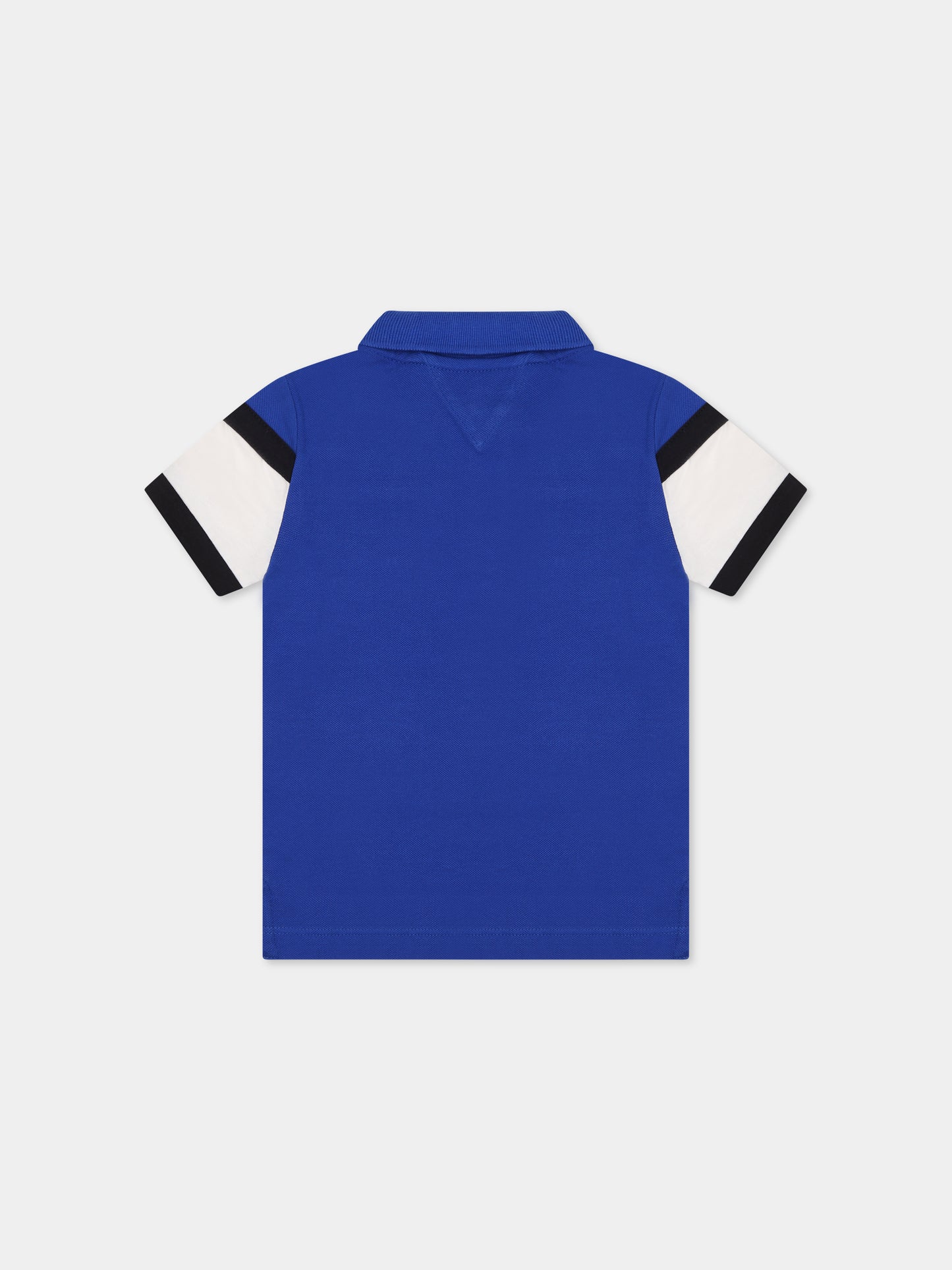 Polo blu per neonato con logo,Tommy Hilfiger Junior,KB0KB08158