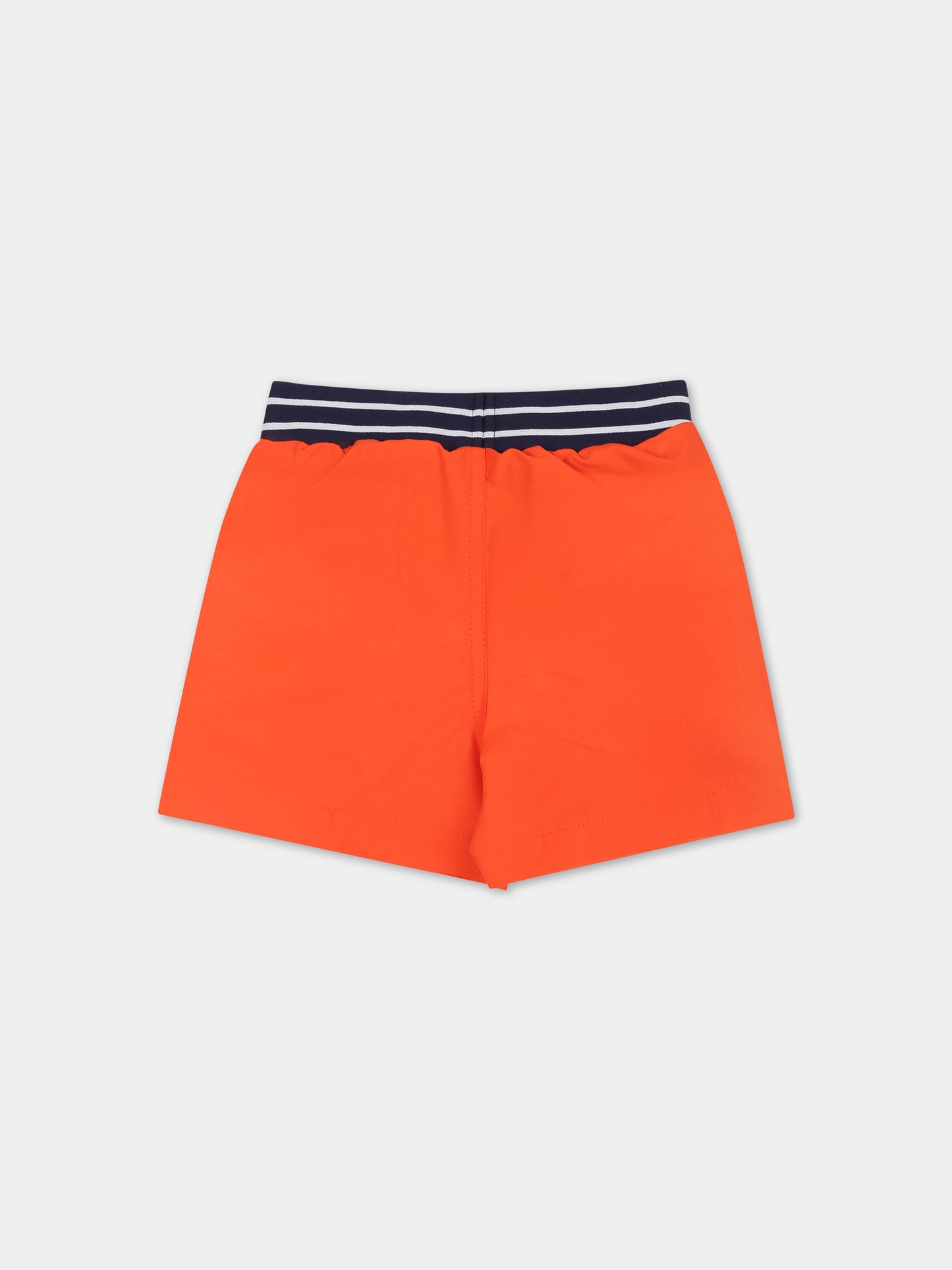 Boxer mare rosso per neonato con logo,Timberland,T04A53 40A