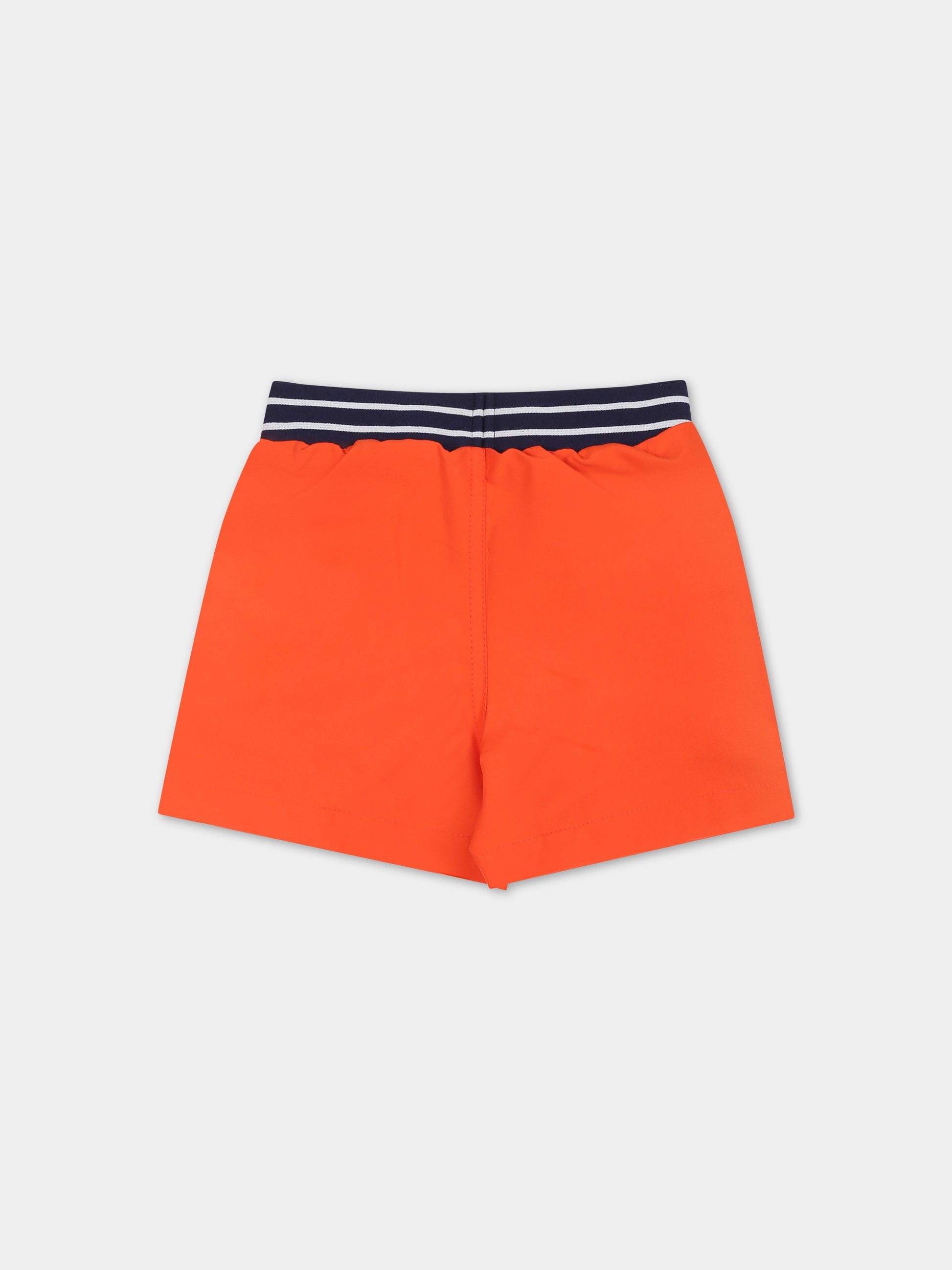 Boxer mare rosso per neonato con logo,Timberland,T04A53 40A