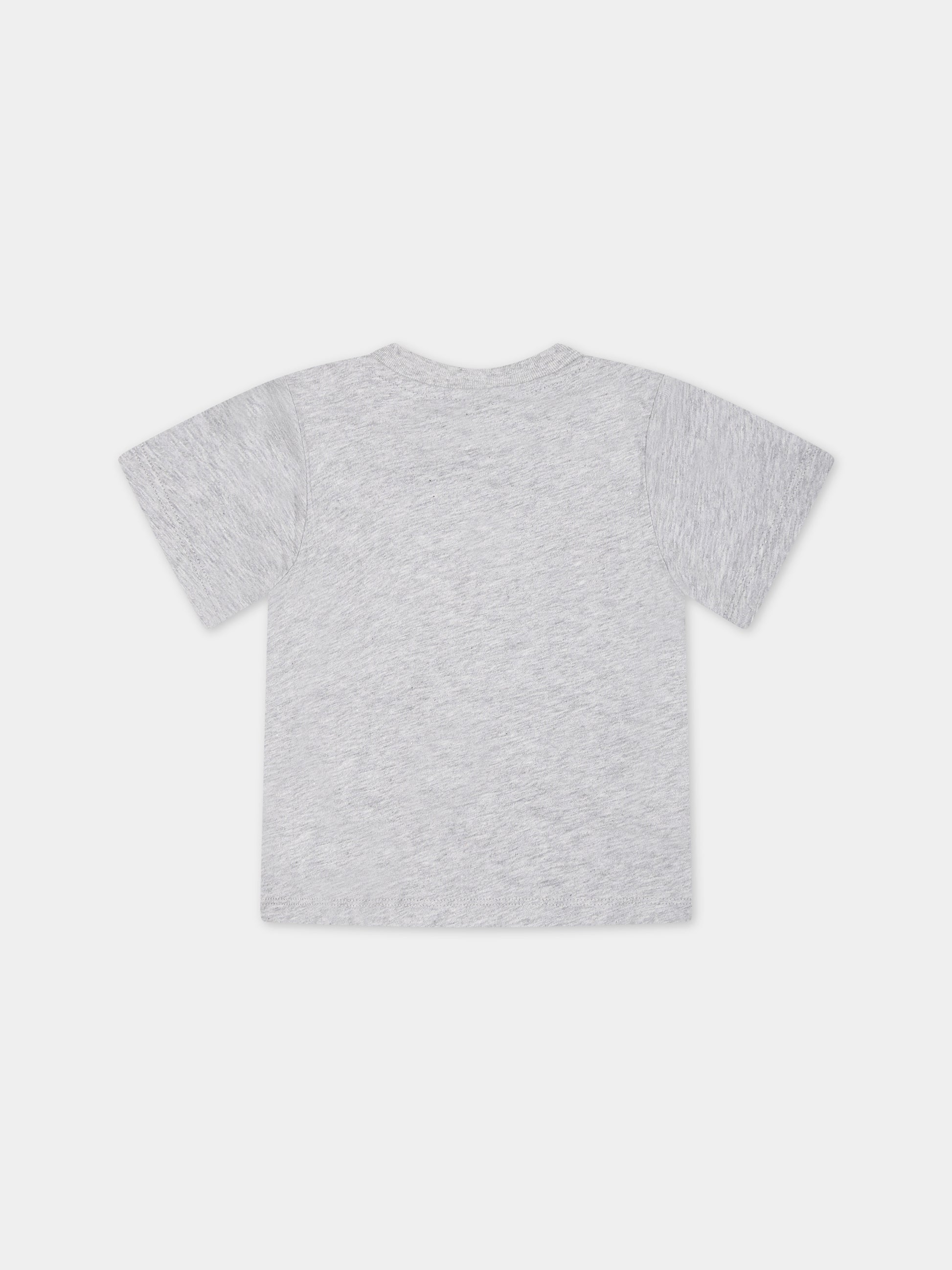 T-shirt grigia per neonato con logo,Stella Mccartney Kids,TS8561 Z0434 904